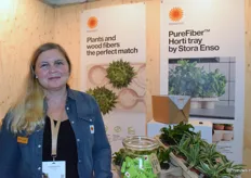 Anna Stenström van Storaenso met de plant & woodfiber trays